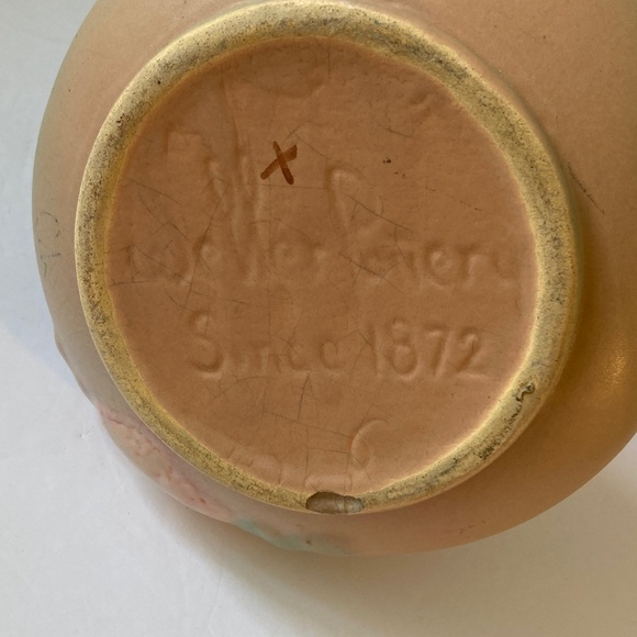 Weller Vintage Floral Ceramic Pitcher 7in wild rose - Picture 4 of 6